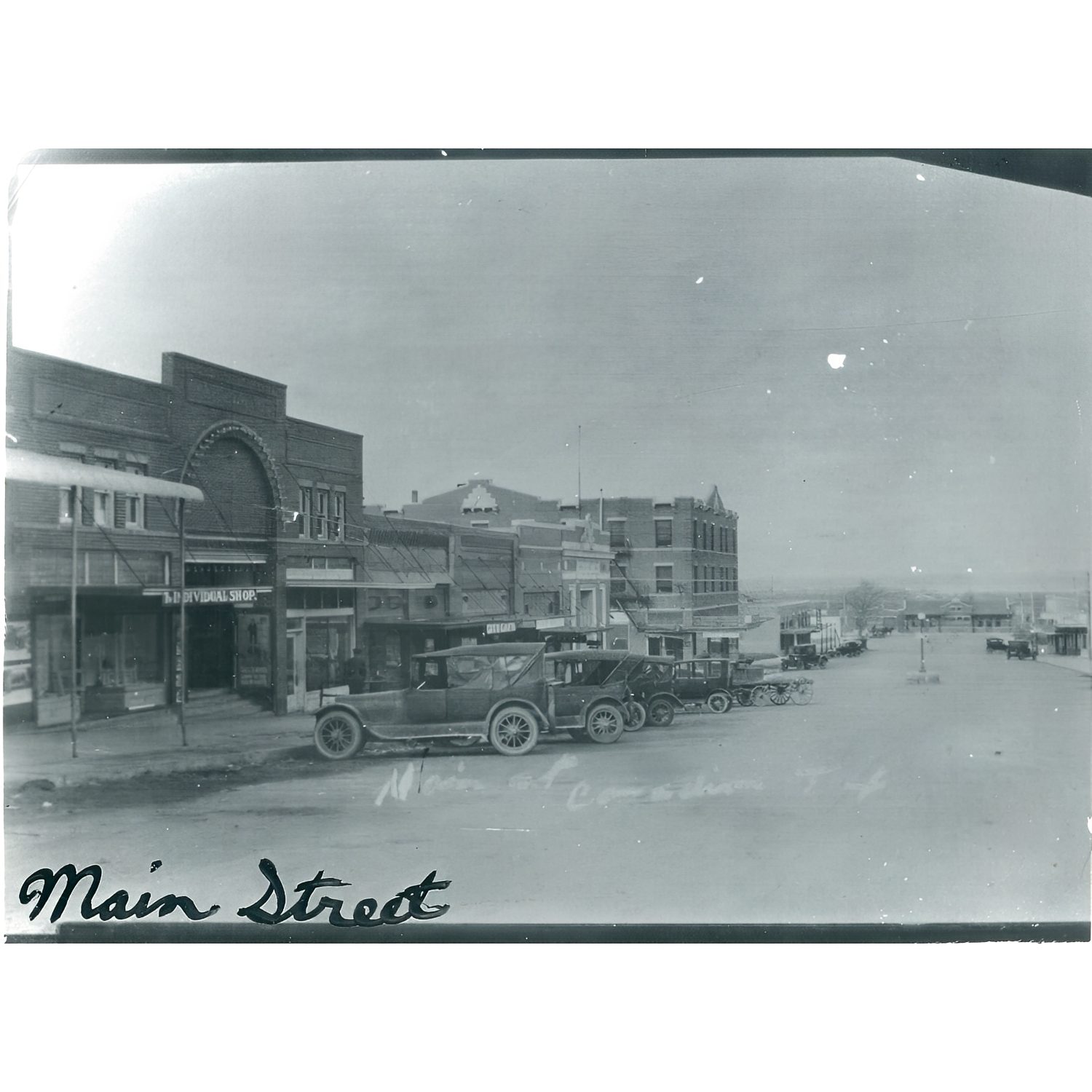 Vintage cars on historic Main Street.